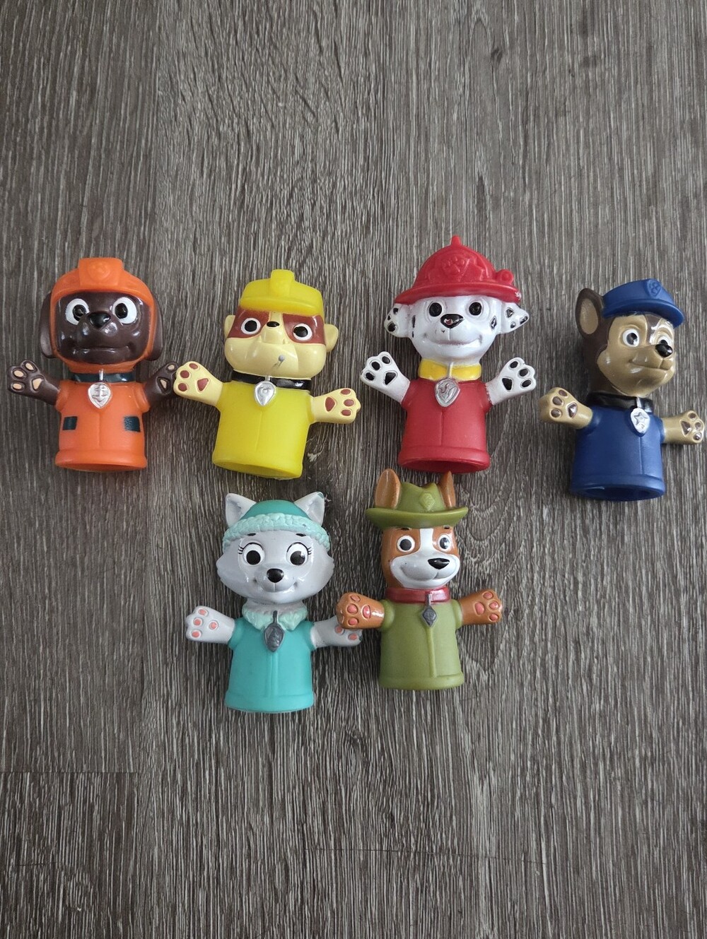 Paw Patrol Multicolor Figure Set - Orange, Yellow, Red, Blue, Teal, Olive
